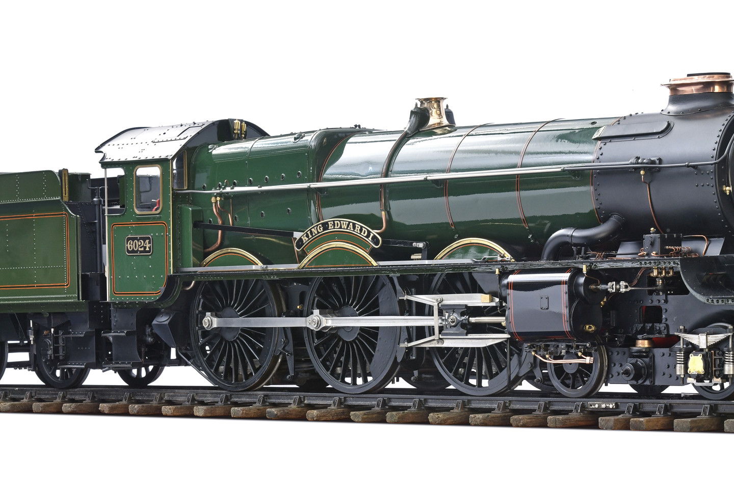 Exhibition standard 7¼ inch gauge 1.5 inch to the foot live steam 4-6-0 British Railways, ex GWR tender locomotive King Edward I No 6024