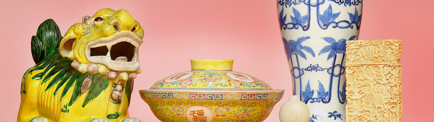 Chinese bowl and vases