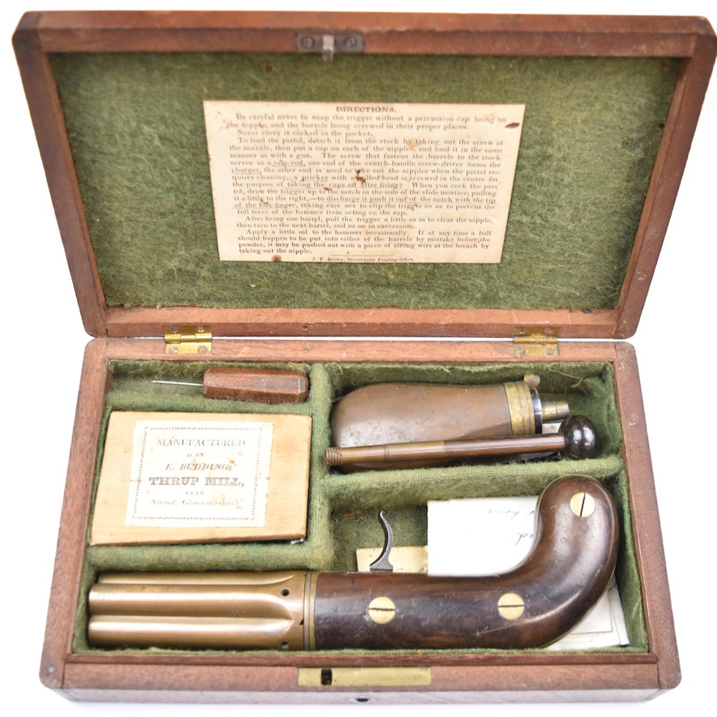 Edwin Budding Of Thrup Mill Stroud 140 Bore Buddings Patent Second Model Five Shot Percussion Pepperbox Revolver Ś9,700