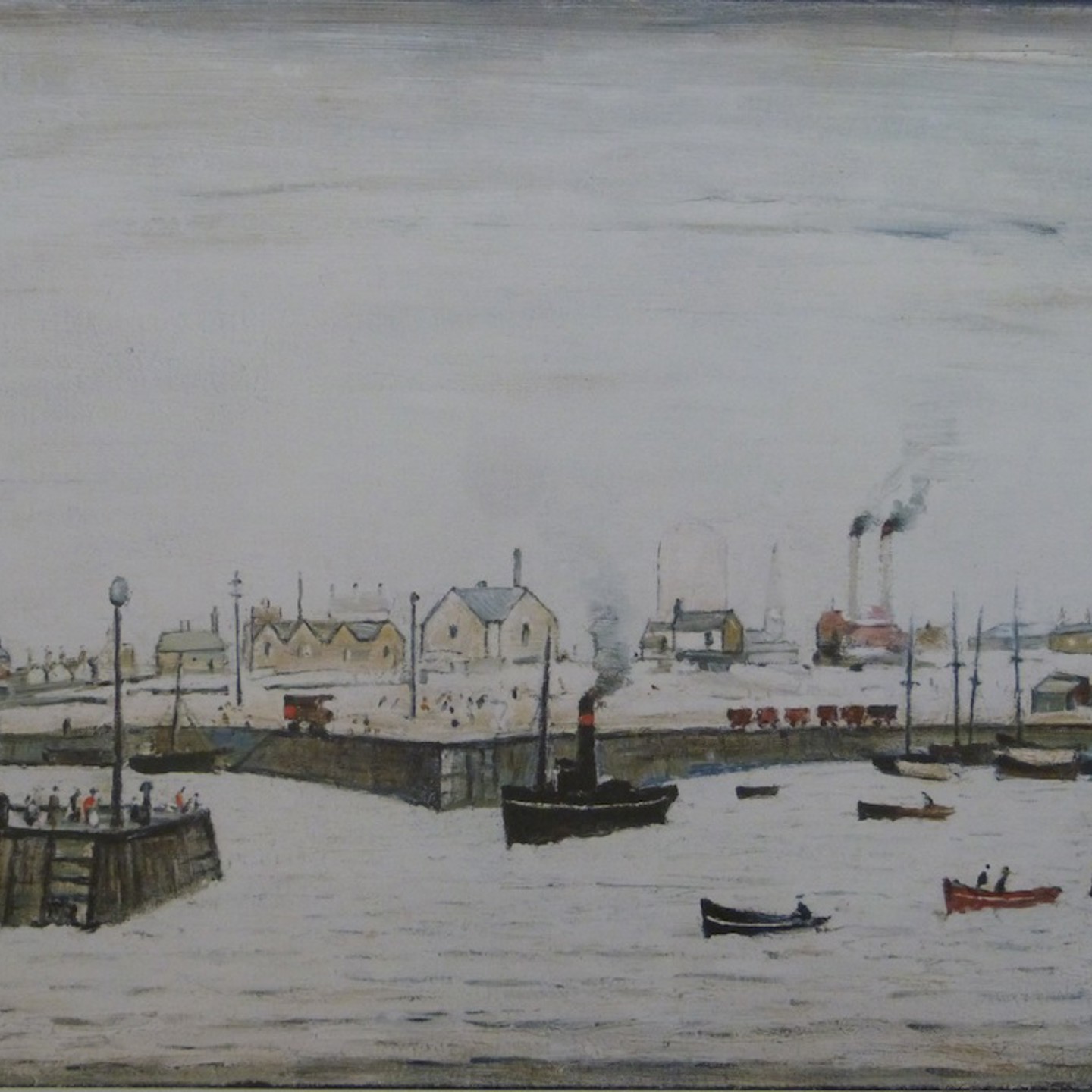 Lawrence Stephen Lowry R.A (1887 1976) Print 'The Harbour'' Sold For Ś1400