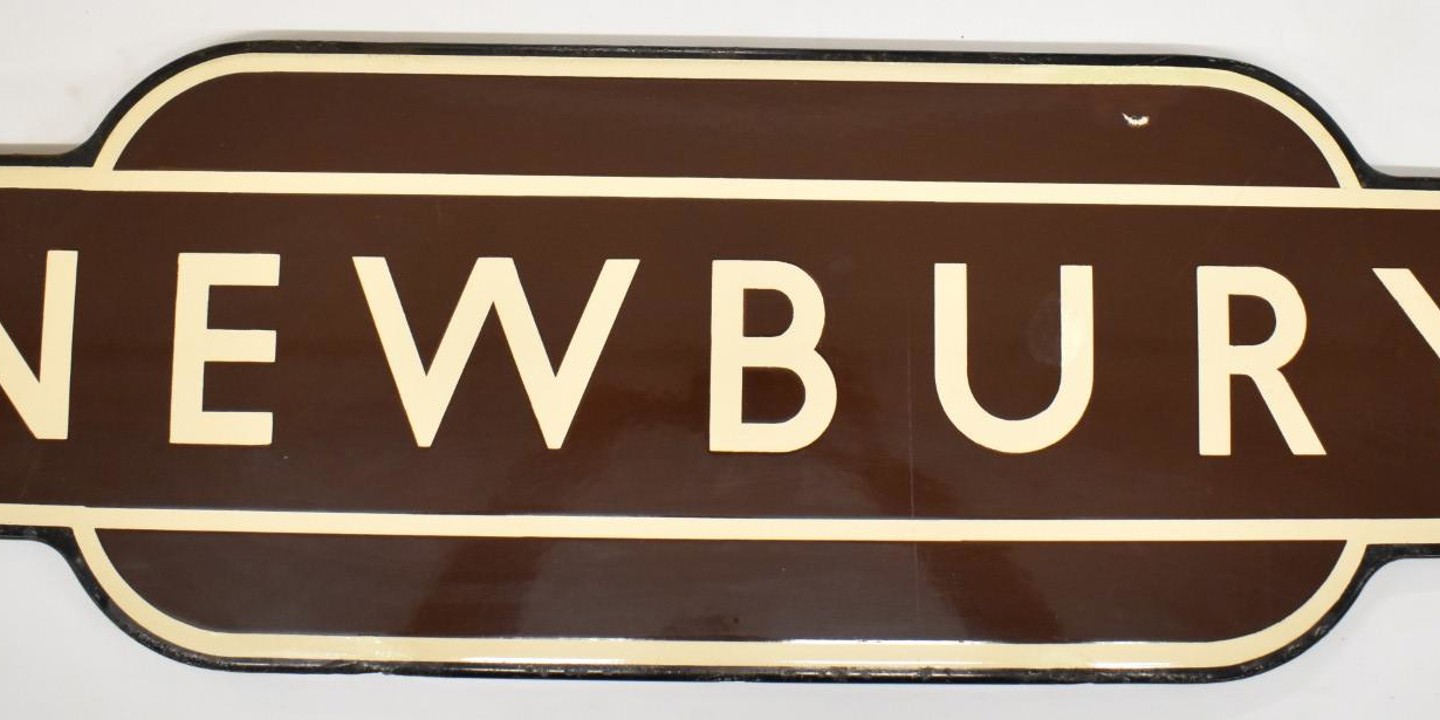BR Newbury Station Sign