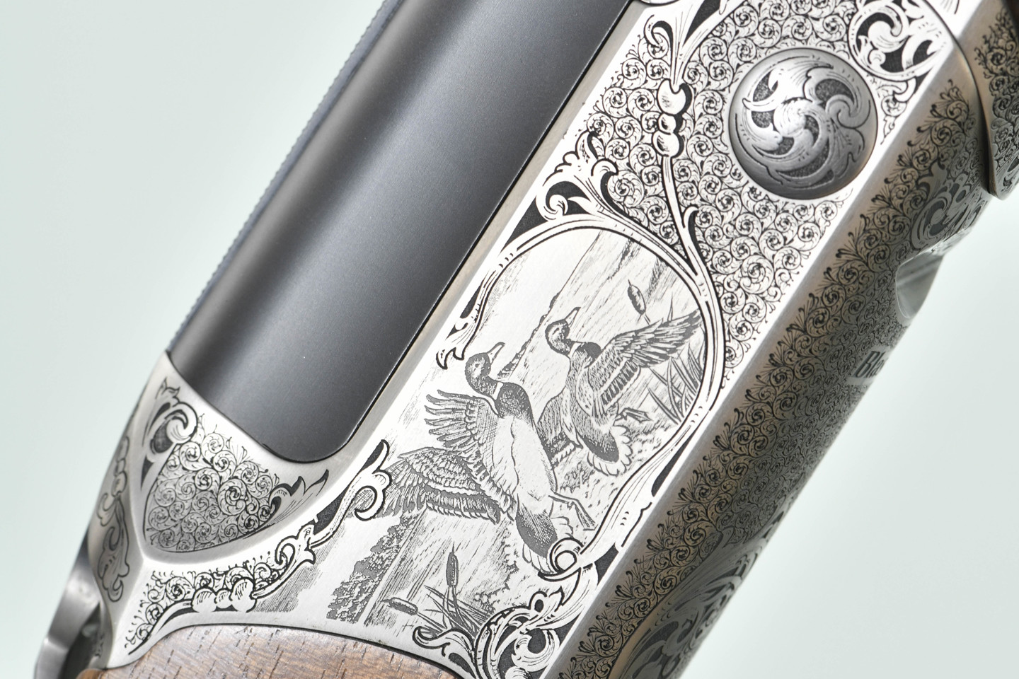 Blaser F16 Grand Luxe 12 bore over under ejector shotgun with Bonsi Brothers engraved locks