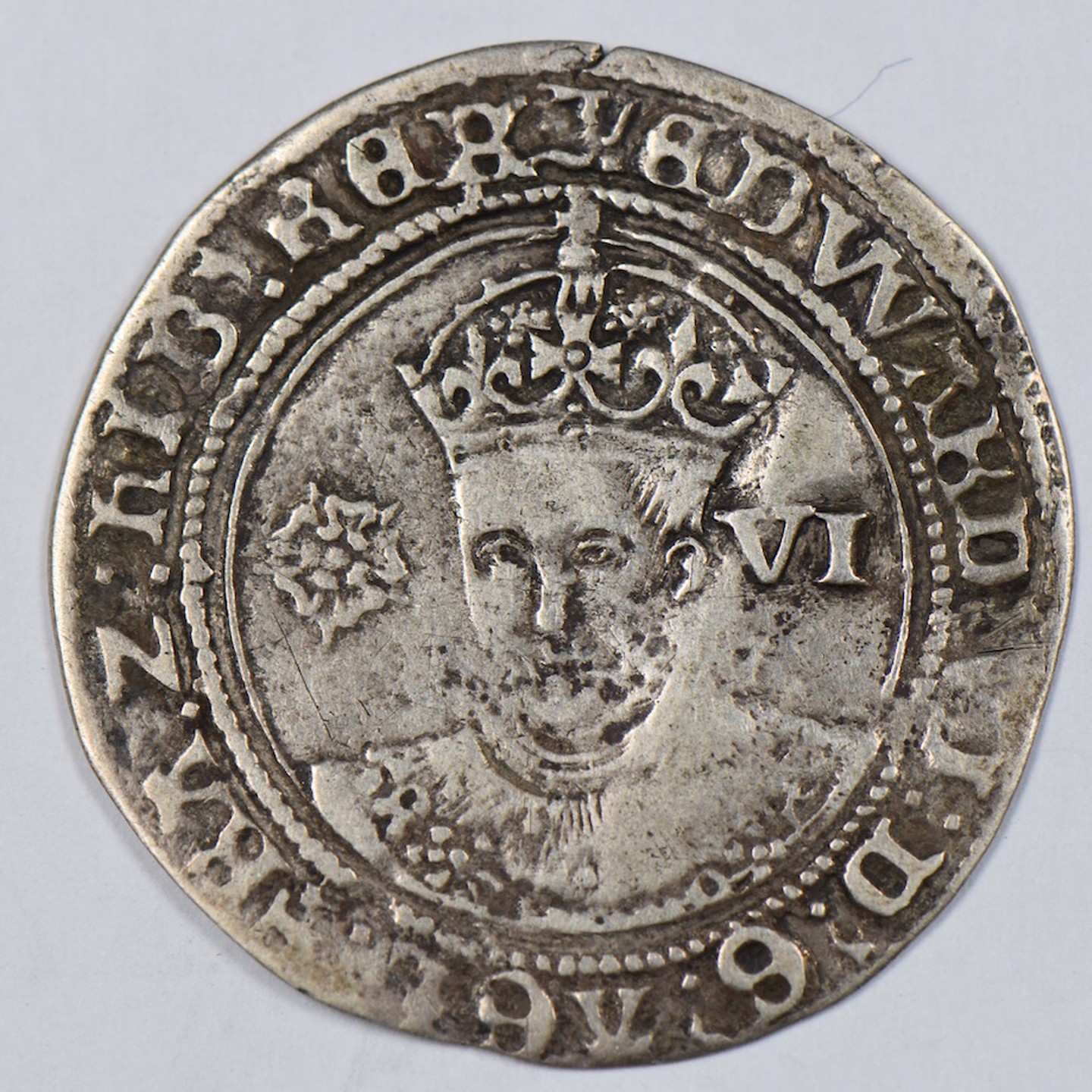 Edward VI (1547 53) Hammered Silver Sixpence (1551 3) Fine Silver Issue. Sold For Ś220