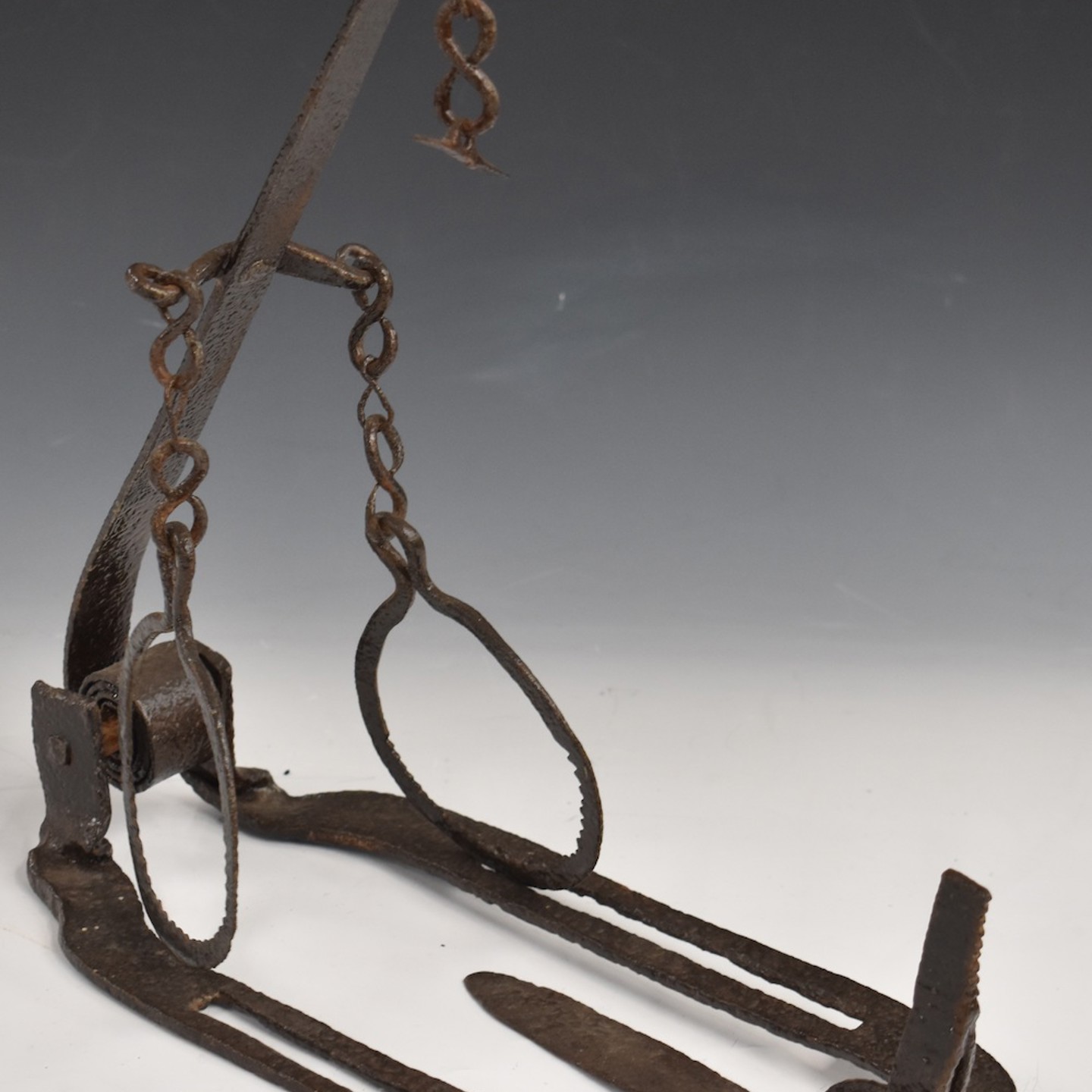 Unusual Vintage Wrought Iron Ring Rabbit Trap, 40 X 44 X 7Cm. Sold For £100