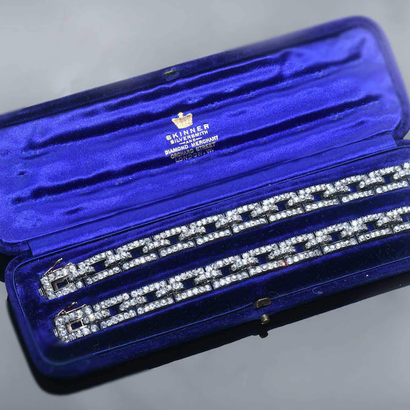 Bentley & Skinner Victorian Bracelets Set With Old Cut Diamonds. Sold For £36,000