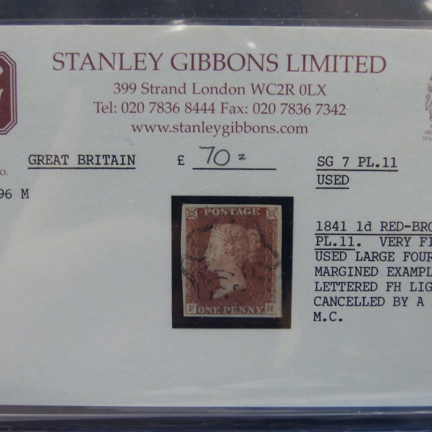 A Collection Of 1841 1D Red Brown Stamps £1000
