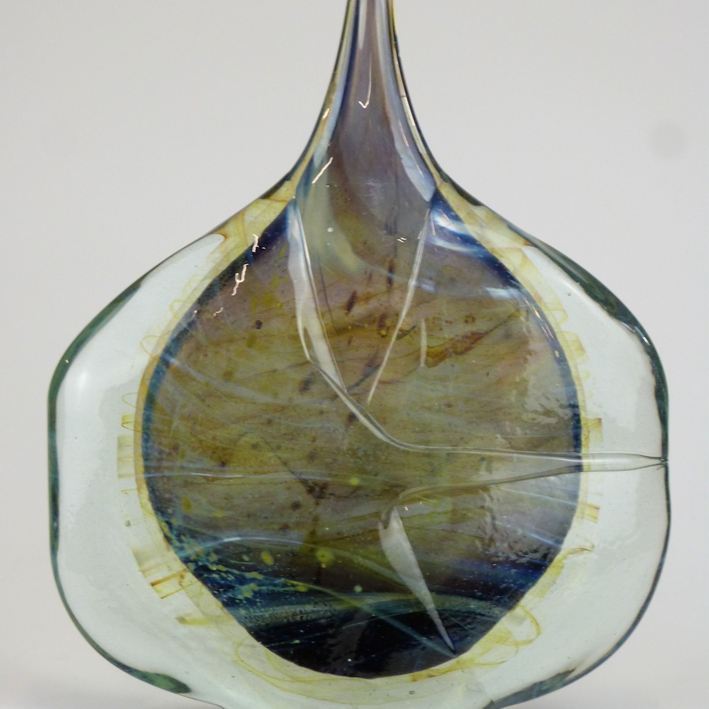 Mdina Glass Malta Axe Head Vase Signed To Base Michael Harris, HAMMER Ś600