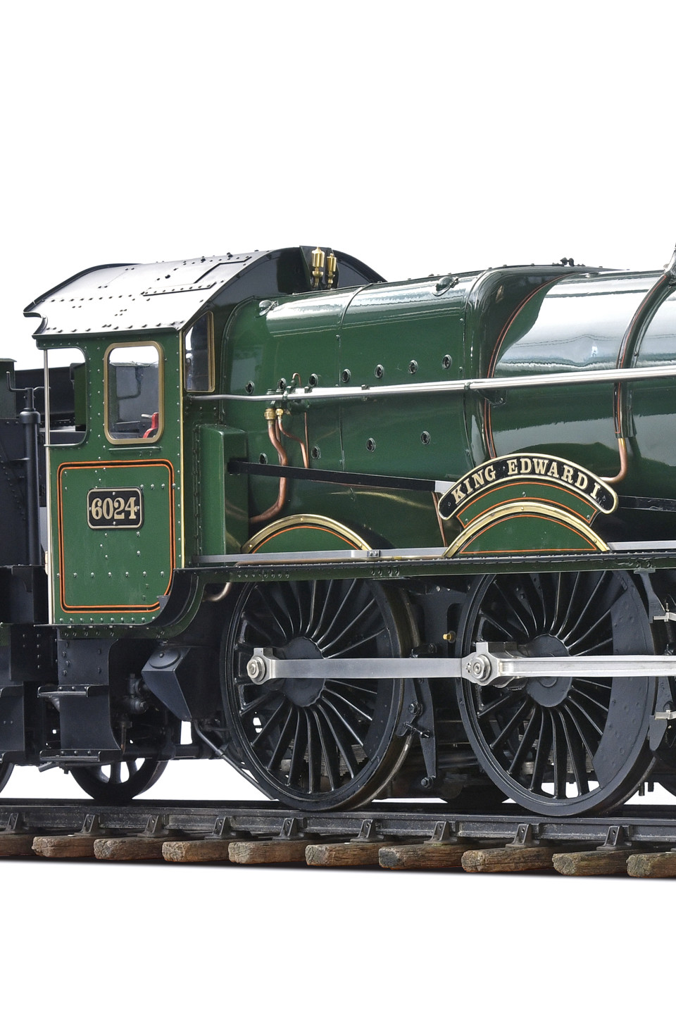 Exhibition standard 7¼ inch gauge 1.5 inch to the foot live steam 4-6-0 British Railways, ex GWR tender locomotive King Edward I No 6024