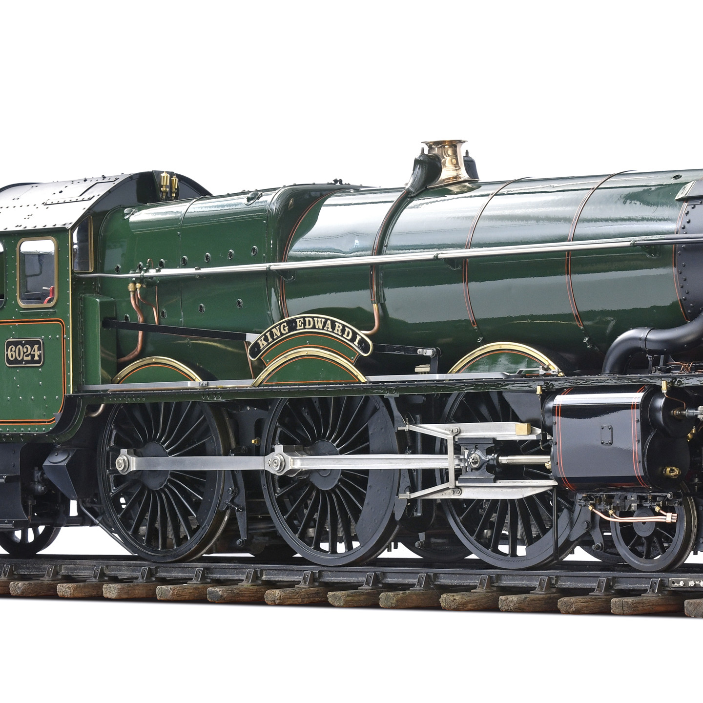 Exhibition standard 7¼ inch gauge 1.5 inch to the foot live steam 4-6-0 British Railways, ex GWR tender locomotive King Edward I No 6024