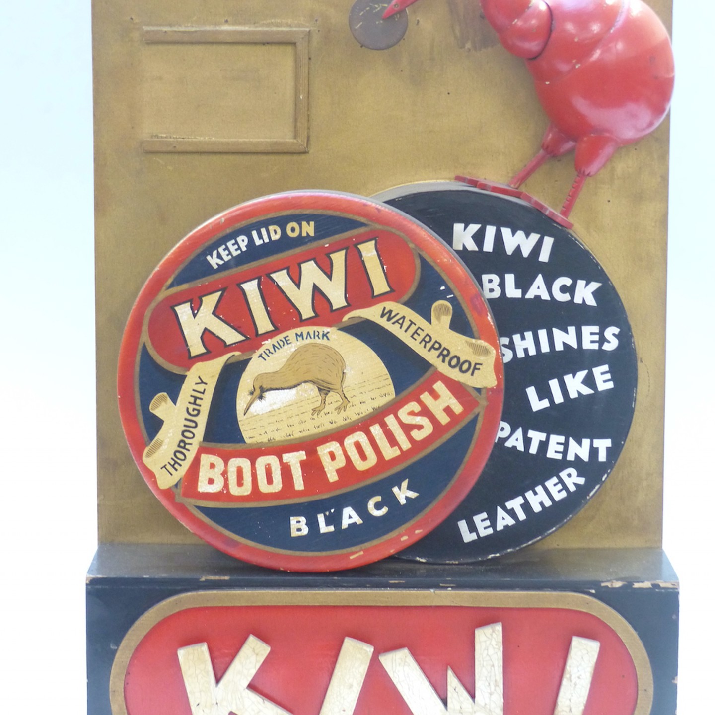 Vintage Kiwi Boot Polish Automata Shop Display Advertising Sign Sold Ś440