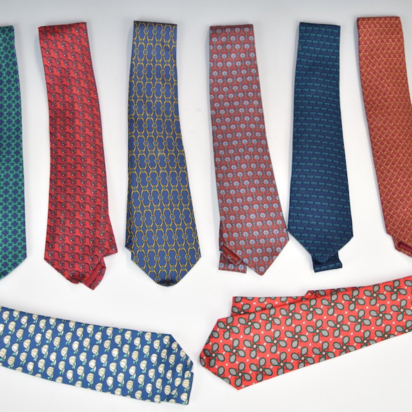 Eight Hermšs Gentleman's Ties. Sold For Œ300