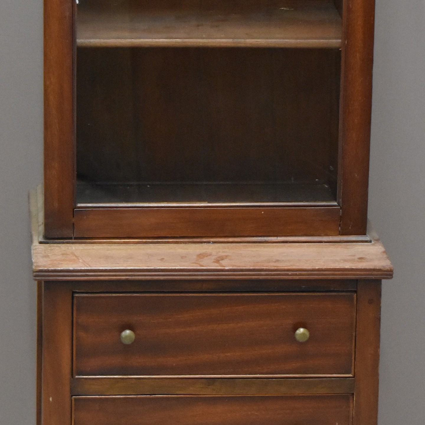 A Mahogany Glazed Allcocks Shop Advertising Cabinet. Sold For £130