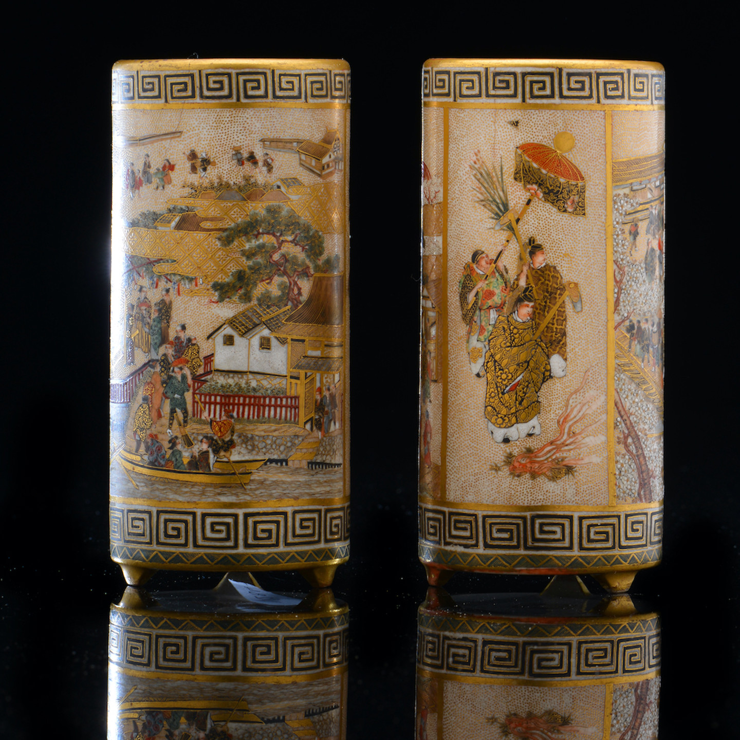 A Pair Of Japanese Satsuma Vases. Sold For £3,000