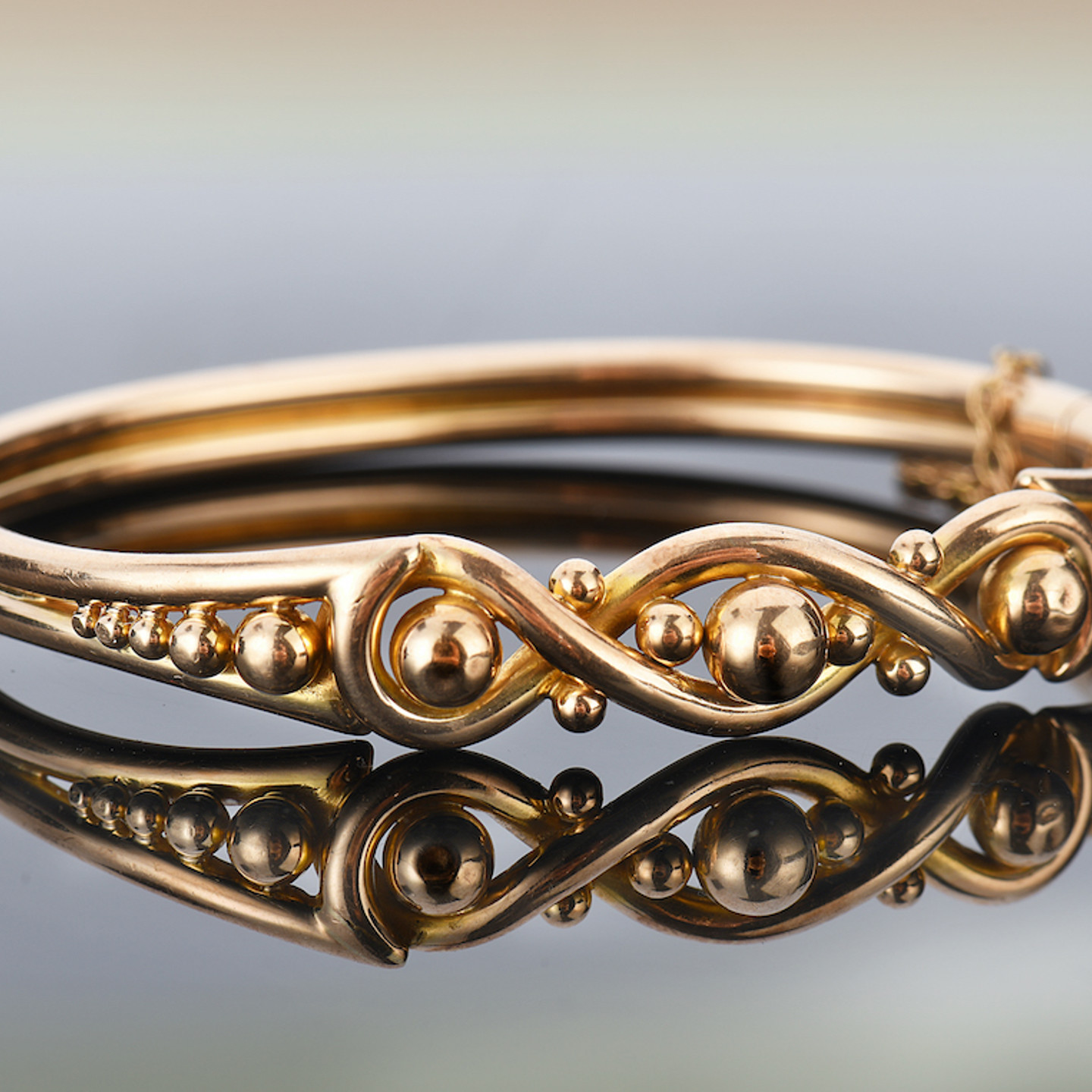Victorian 9Ct Gold Bangle. Sold For £600
