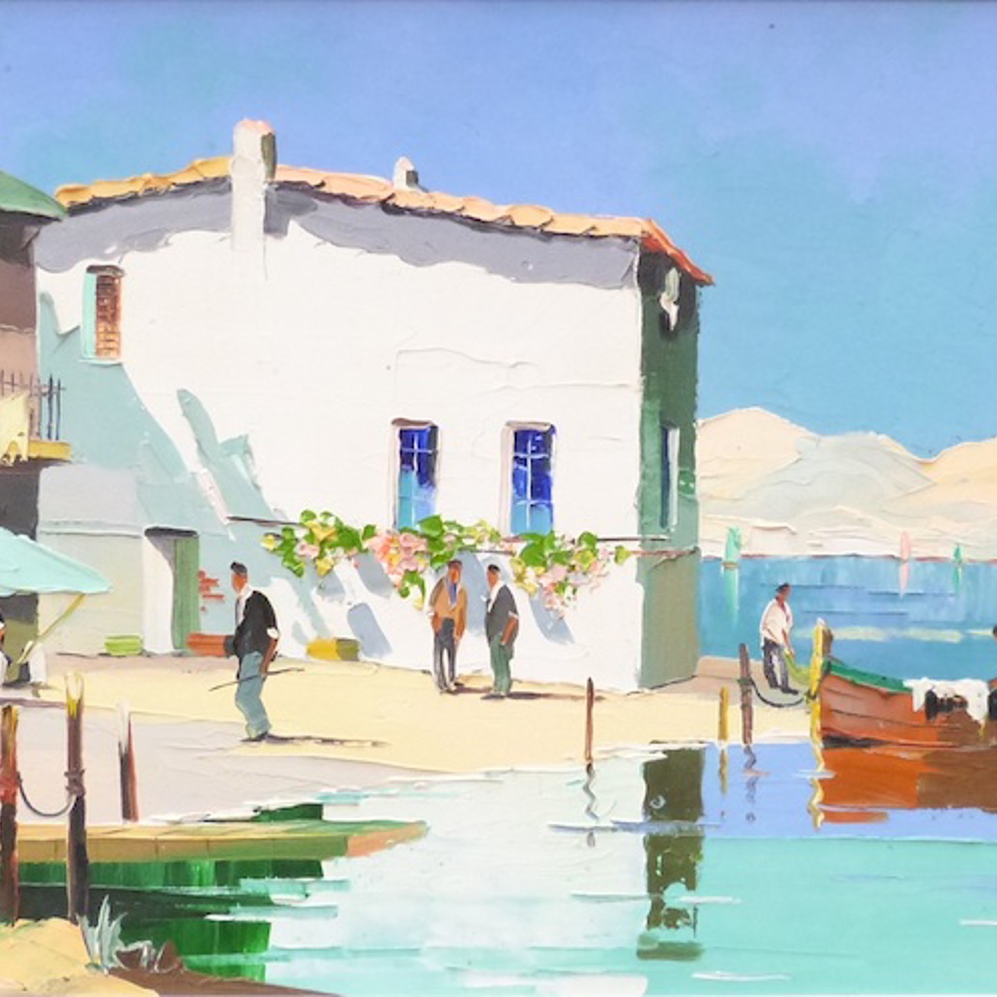 C R D'oyly John (1906 1993) Oil On Canvas Rapallo Near Santa Margarita On The Italian Riviera. Signed Bottom Right. Sold For Ś1,200