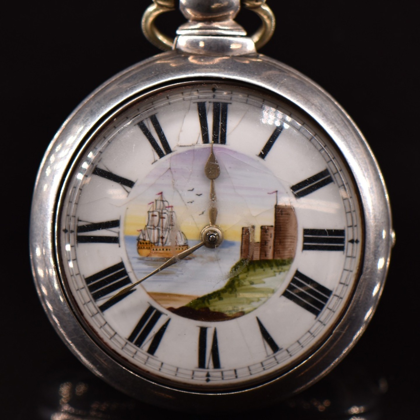 Edward Wilkins Of Newport Isle Of Wight Hallmarked Silver Pair Cased Open Faced Pocket Watch Sold £320