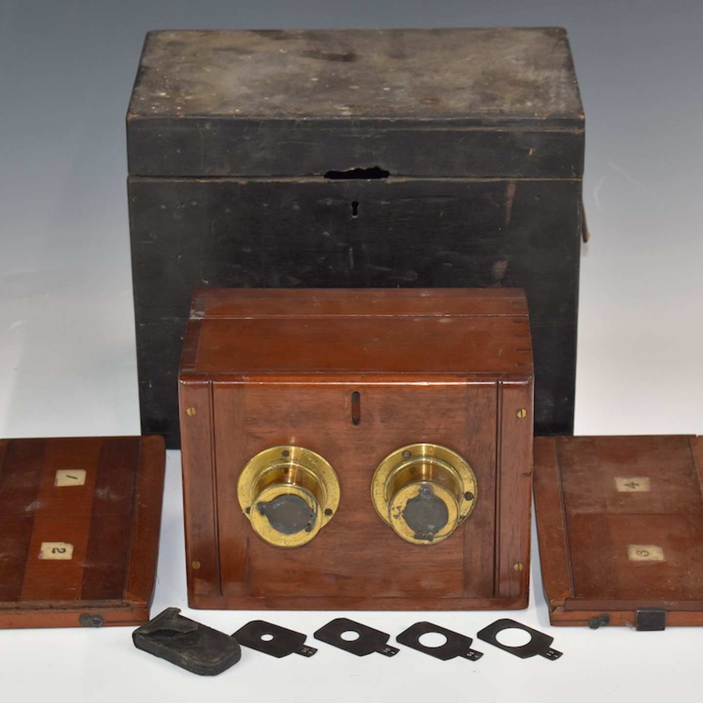 19Thc Mahogany Stereoscopic Camera With Twin Ross Of London Lenses Sold For £2,400