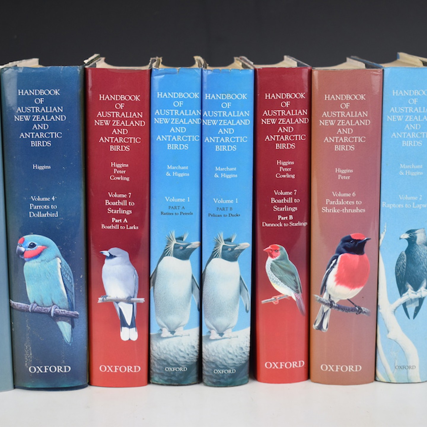 Handbook Of Australian, New Zealand & Antarctic Birds S. Marchant And P.J. Higgins & Others (Co Ordinators) Published OUP 1990 2006 First Edition In 7 Volumes (Bound In 9) HAMMER £1100