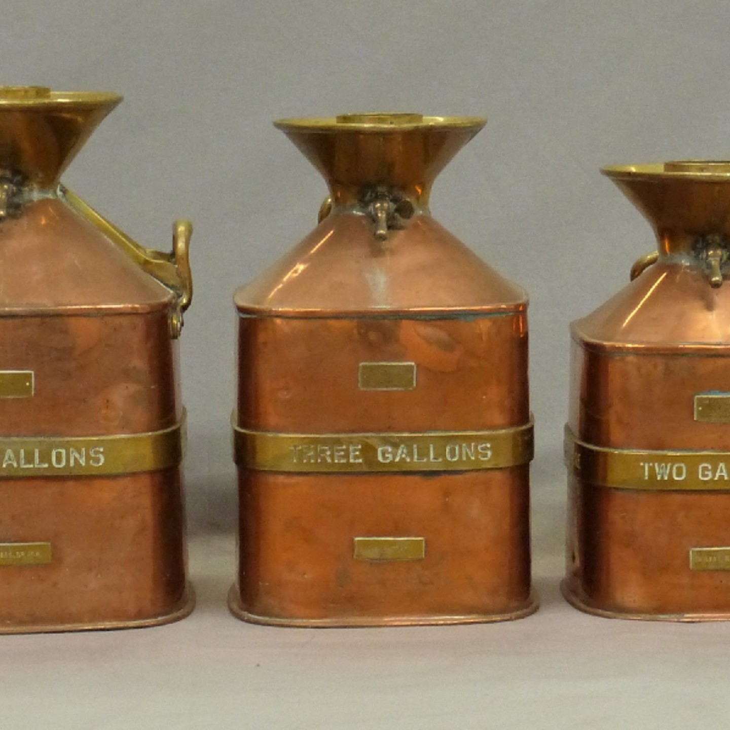 Set Of Six Monmouthshire County Council Chekpump Petrol Measures By Gaskell & Chambers Ltd Sold £2,000